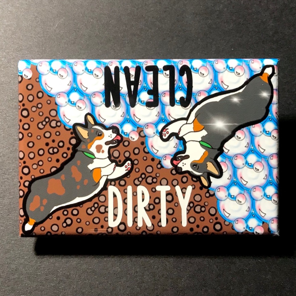 Tricolor Corgi Dog Dishwasher Magnet Handmade Gift